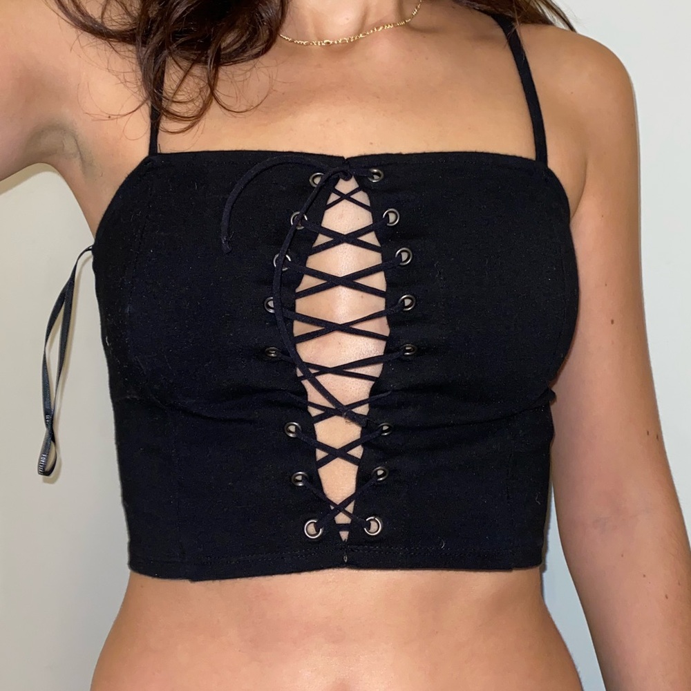 Black crop top